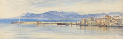 Una vista del porto di Cannes da Edward Lear